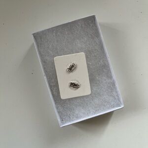 Silver 'Pow' Comic Book Earrings